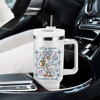 Silly Goose Teacher Club Tumbler With Handle Funny Back to School First Day