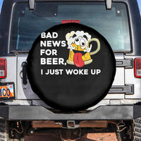 Funny Beer Drinking Spare Tire Cover Bad News for Beer I Just Woke Up - Wonder Print Shop