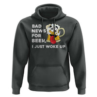 Funny Beer Drinking Hoodie Bad News for Beer I Just Woke Up - Wonder Print Shop