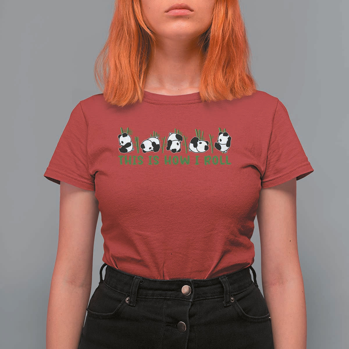This Is How I Roll T Shirt For Women Cute Bear Panda Lover - Wonder Print Shop