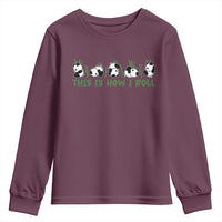 This Is How I Roll Youth Sweatshirt Cute Bear Panda Lover - Wonder Print Shop