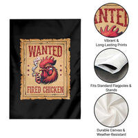 Funny Weed Lover Cannabis 420 Garden Flag Fried Chicken - Wonder Print Shop