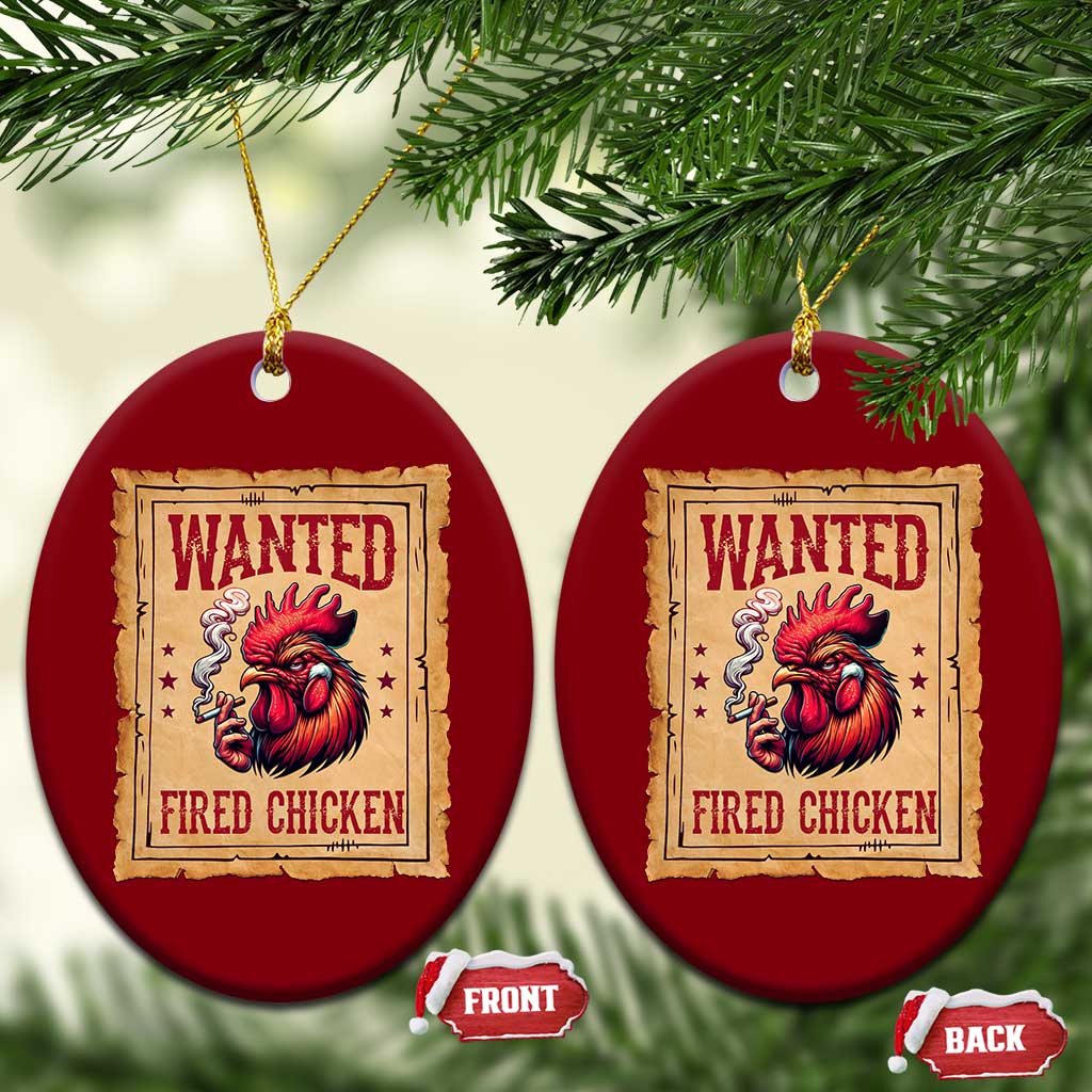 Funny Weed Lover Cannabis 420 Ceramic Ornament Fried Chicken - Wonder Print Shop