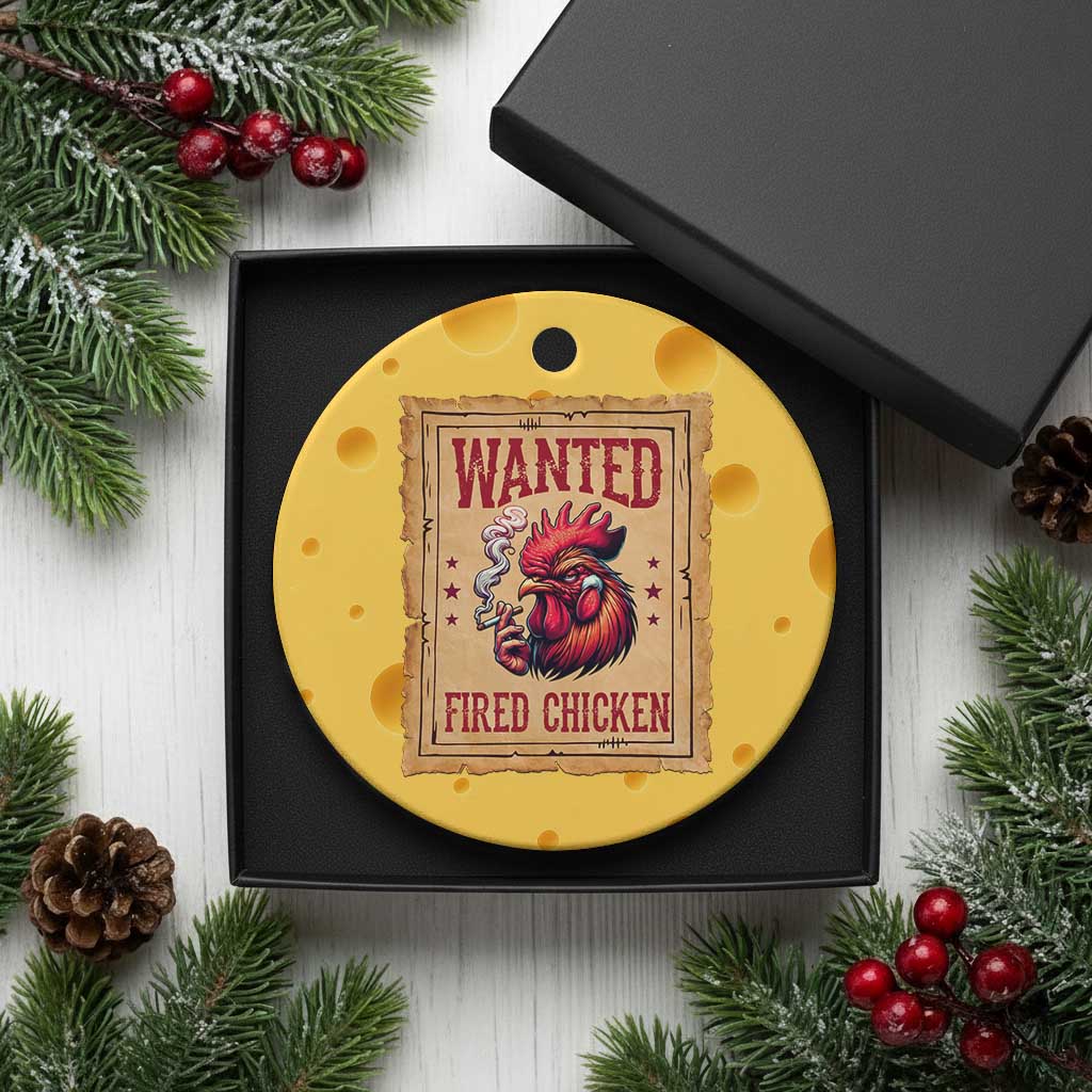 Funny Weed Lover Cannabis 420 Ceramic Ornament Fried Chicken - Wonder Print Shop