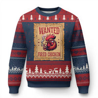 Funny Weed Lover Cannabis 420 Ugly Christmas Sweater Fried Chicken - Wonder Print Shop