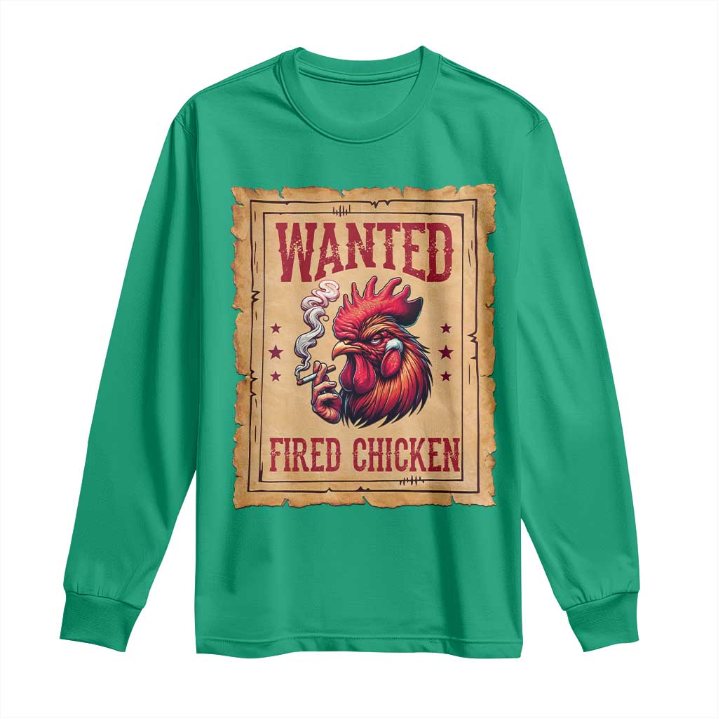 Funny Weed Lover Cannabis 420 Long Sleeve Shirt Fried Chicken - Wonder Print Shop