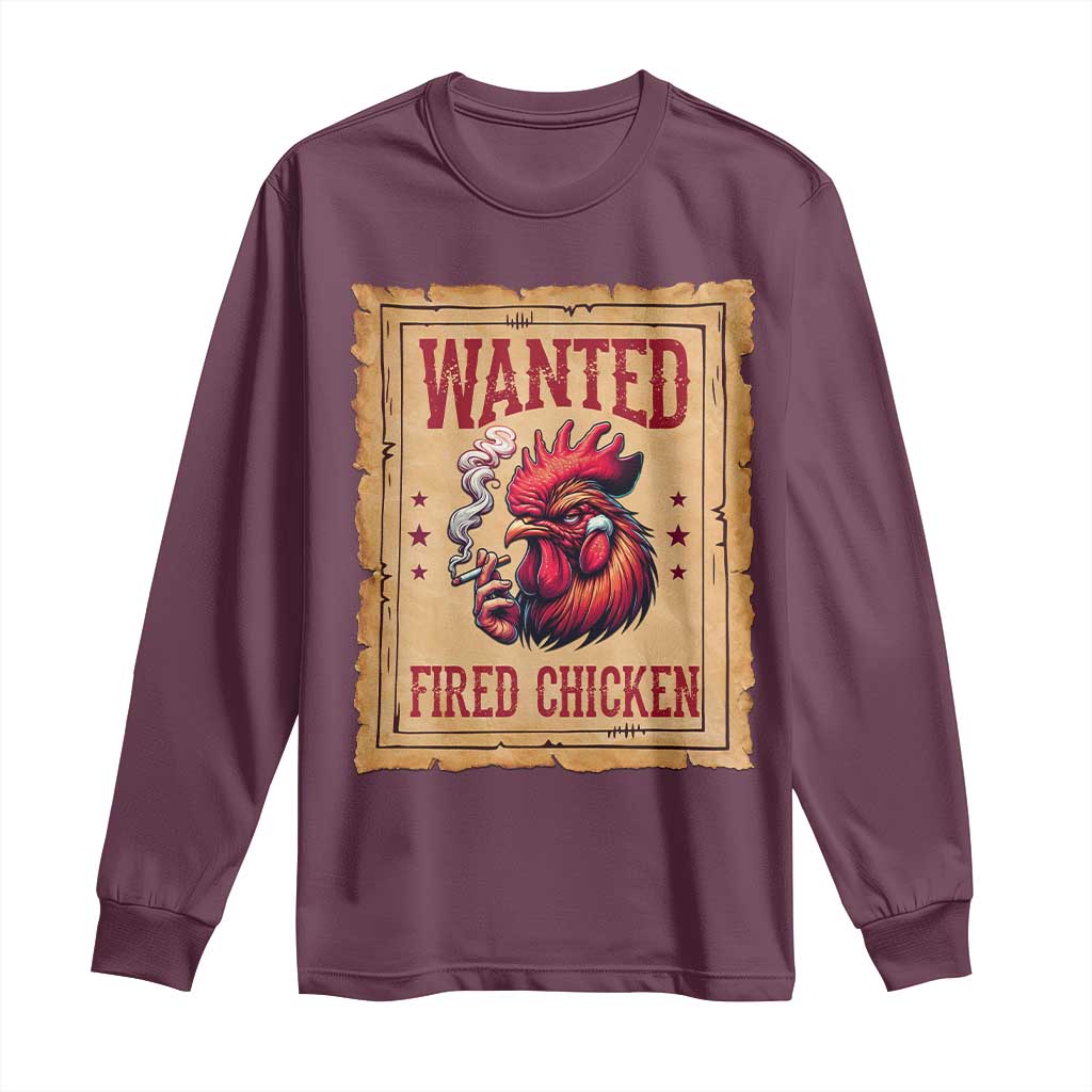 Funny Weed Lover Cannabis 420 Long Sleeve Shirt Fried Chicken - Wonder Print Shop
