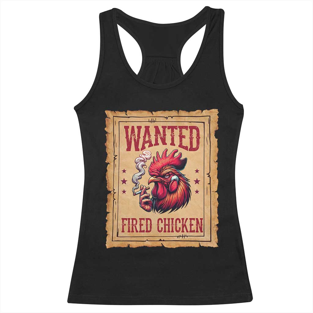 Funny Weed Lover Cannabis 420 Racerback Tank Top Fried Chicken - Wonder Print Shop
