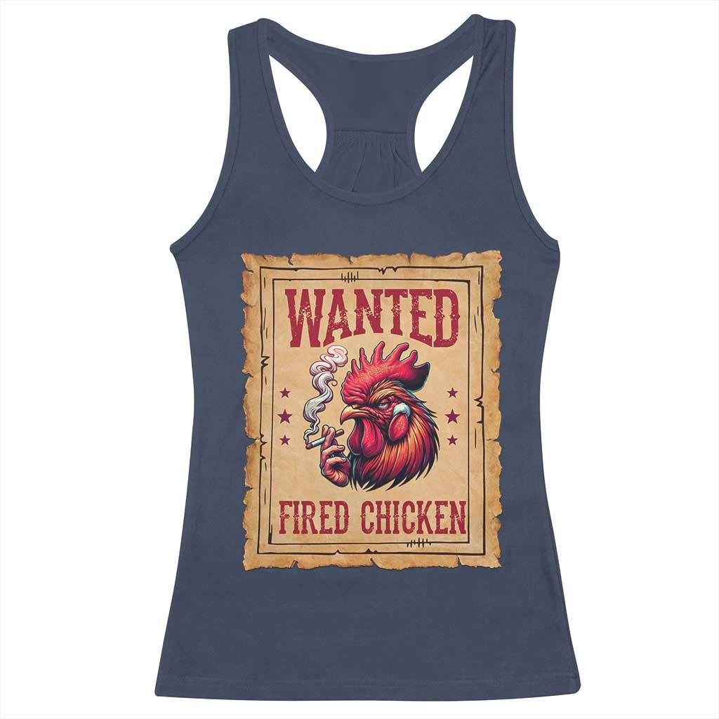 Funny Weed Lover Cannabis 420 Racerback Tank Top Fried Chicken - Wonder Print Shop