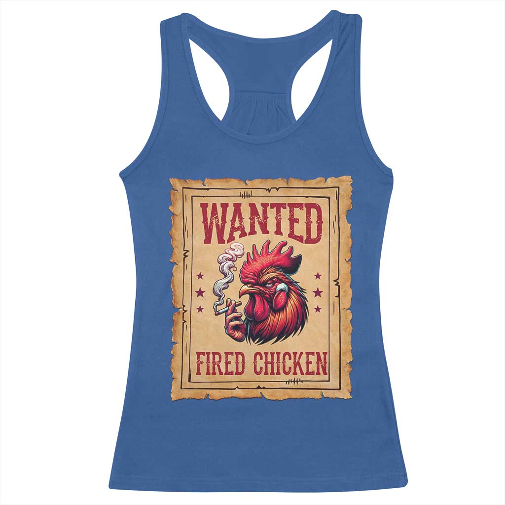 Funny Weed Lover Cannabis 420 Racerback Tank Top Fried Chicken - Wonder Print Shop