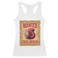Funny Weed Lover Cannabis 420 Racerback Tank Top Fried Chicken - Wonder Print Shop