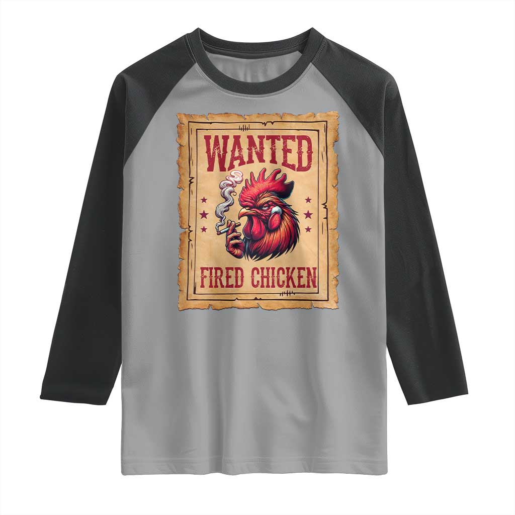 Funny Weed Lover Cannabis 420 Raglan Shirt Fried Chicken - Wonder Print Shop