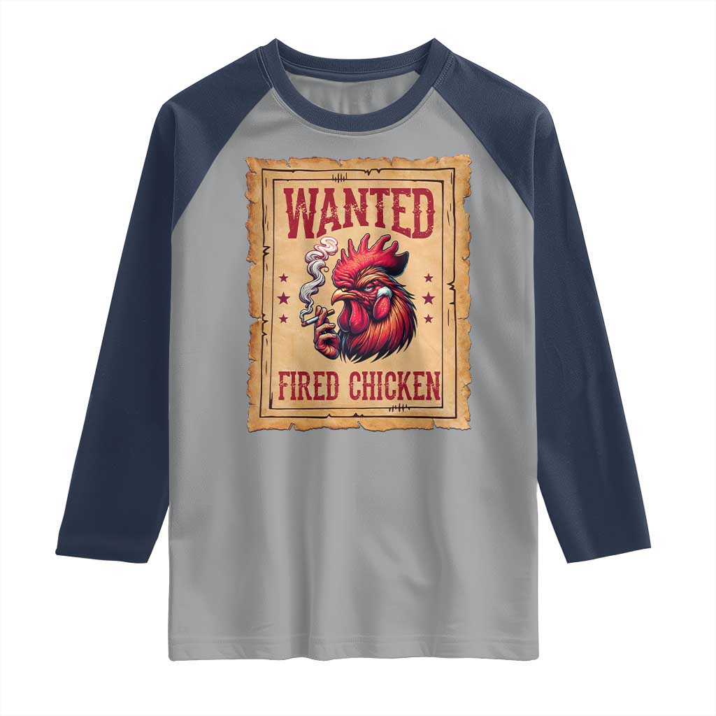 Funny Weed Lover Cannabis 420 Raglan Shirt Fried Chicken - Wonder Print Shop