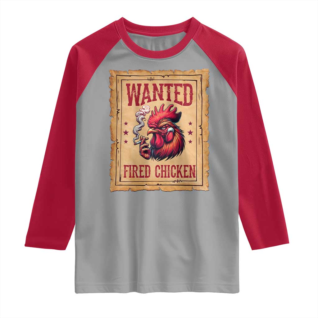 Funny Weed Lover Cannabis 420 Raglan Shirt Fried Chicken - Wonder Print Shop