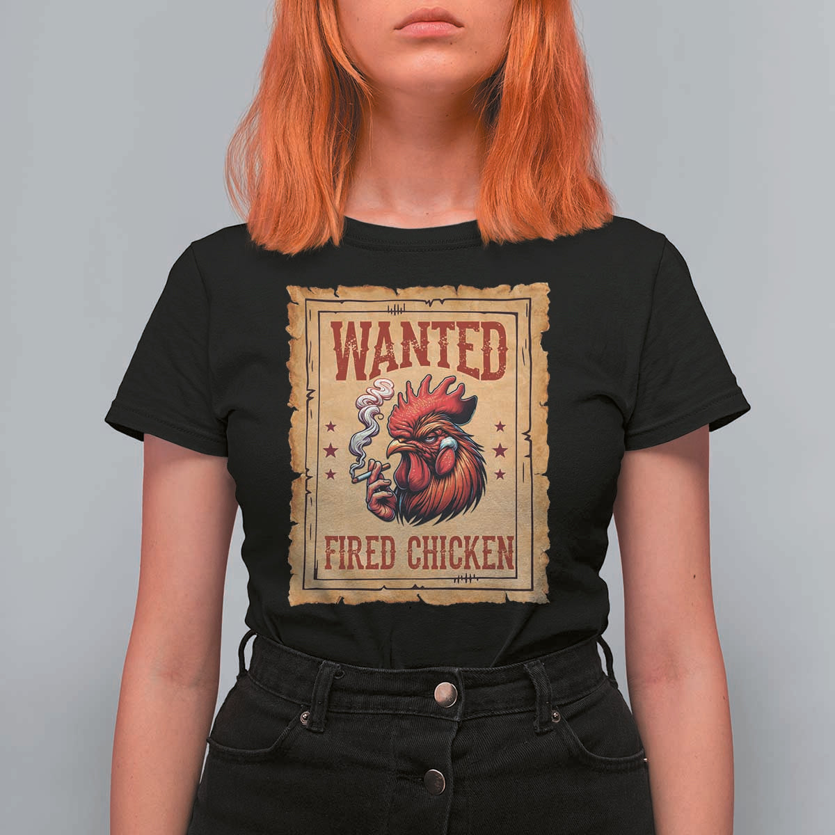 Funny Weed Lover Cannabis 420 T Shirt For Women Fried Chicken - Wonder Print Shop