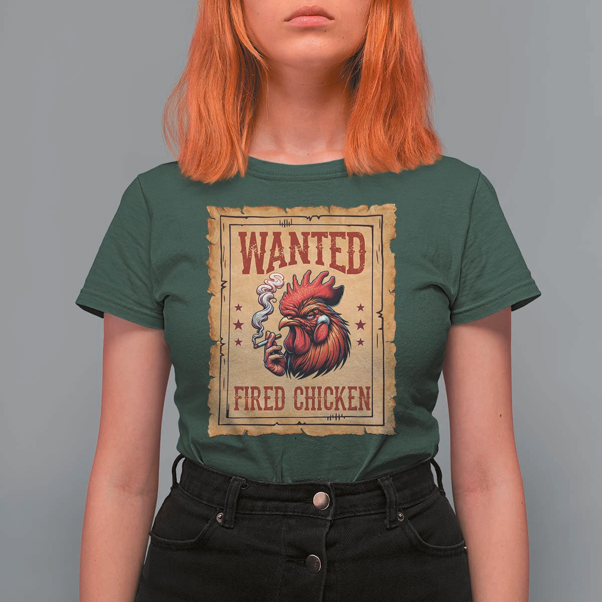 Funny Weed Lover Cannabis 420 T Shirt For Women Fried Chicken - Wonder Print Shop