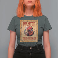Funny Weed Lover Cannabis 420 T Shirt For Women Fried Chicken - Wonder Print Shop