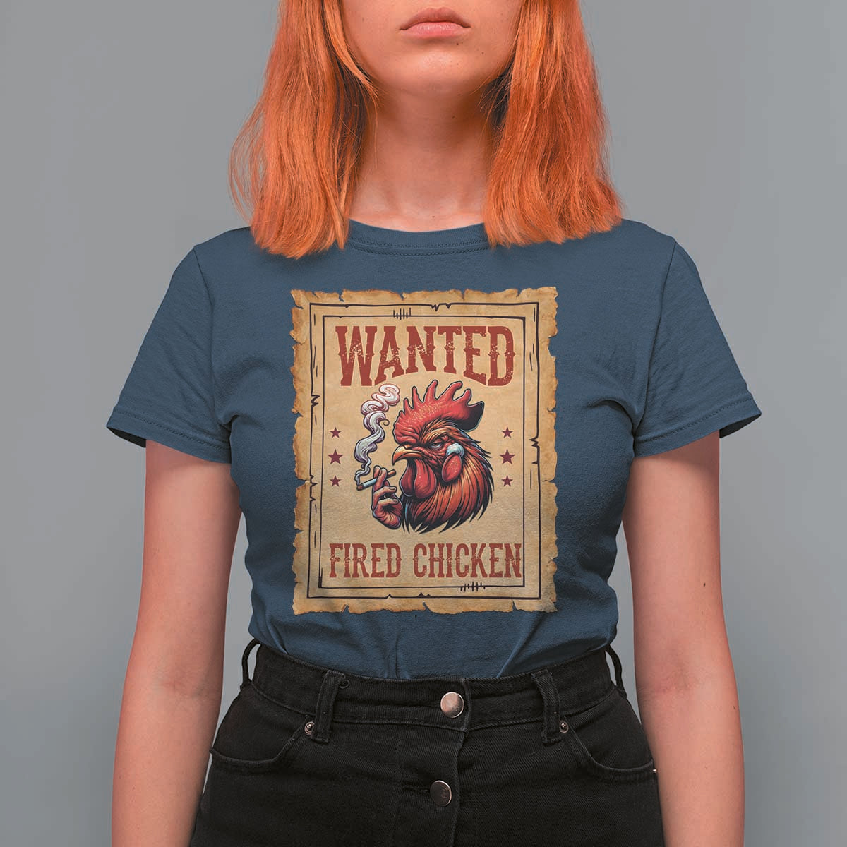 Funny Weed Lover Cannabis 420 T Shirt For Women Fried Chicken - Wonder Print Shop
