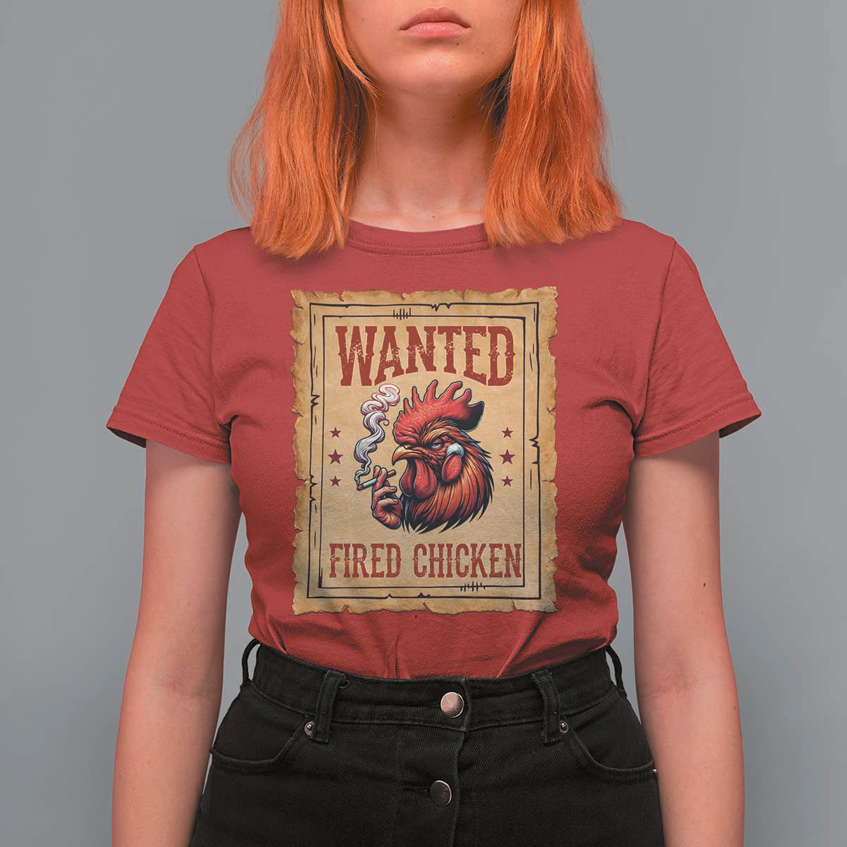Funny Weed Lover Cannabis 420 T Shirt For Women Fried Chicken - Wonder Print Shop