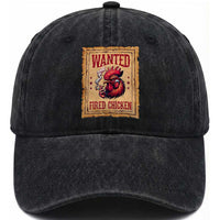 Funny Weed Lover Cannabis 420 Washed Cotton Baseball Cap Fried Chicken