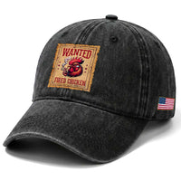 Funny Weed Lover Cannabis 420 Washed Cotton Baseball Cap Fried Chicken