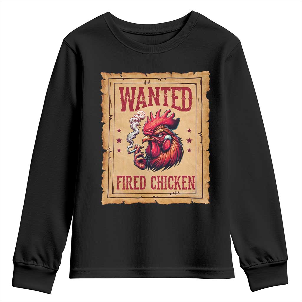 Funny Weed Lover Cannabis 420 Youth Sweatshirt Fried Chicken - Wonder Print Shop