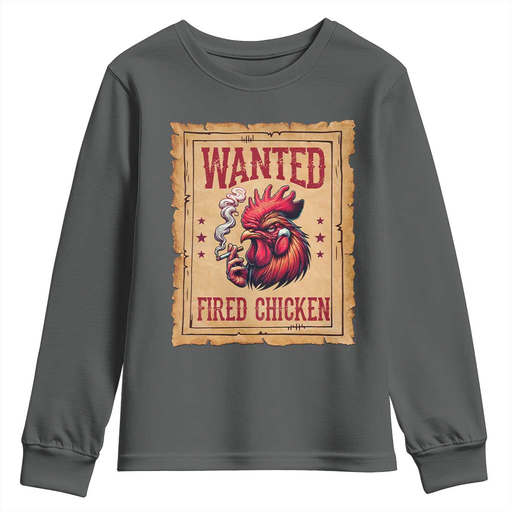 Funny Weed Lover Cannabis 420 Youth Sweatshirt Fried Chicken - Wonder Print Shop