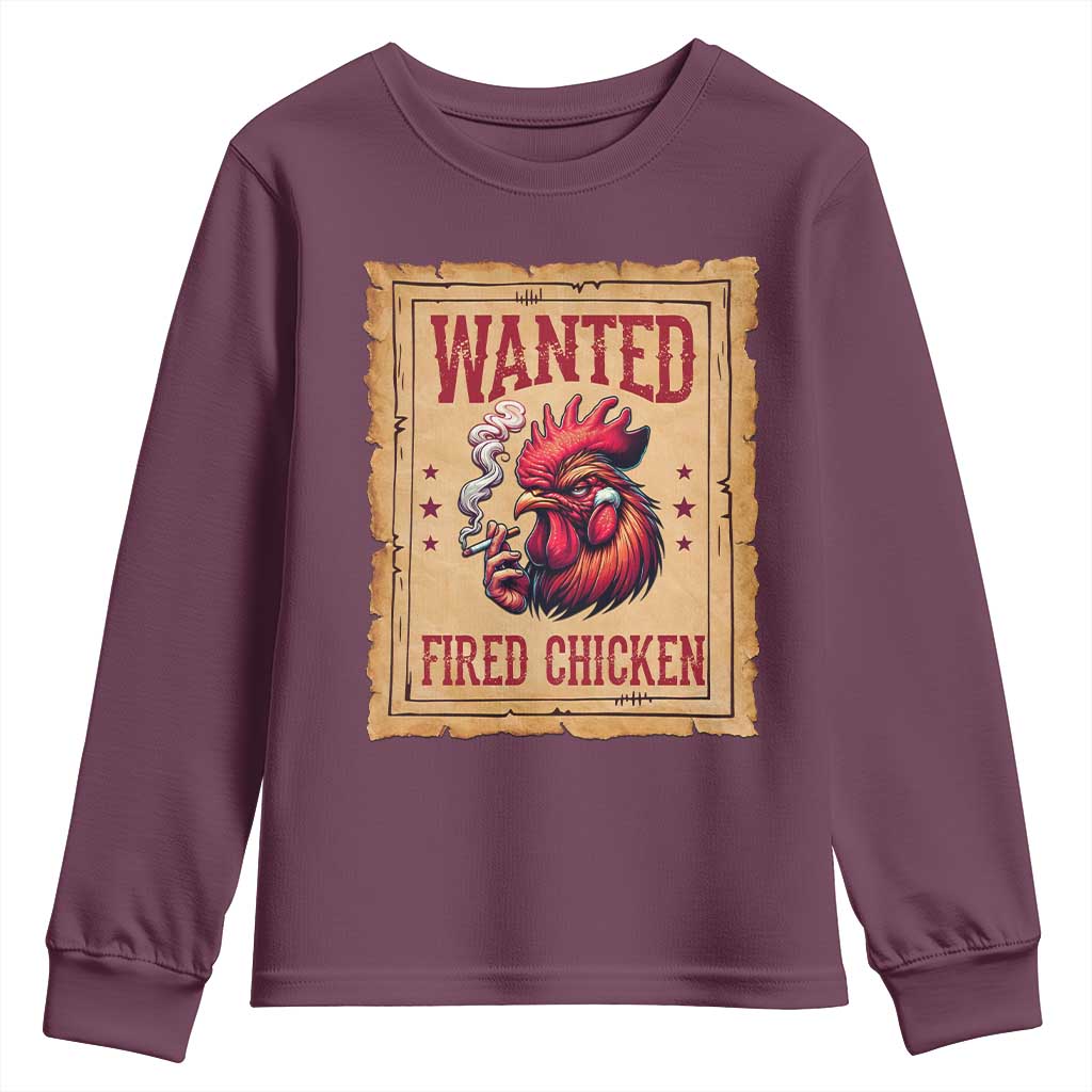 Funny Weed Lover Cannabis 420 Youth Sweatshirt Fried Chicken - Wonder Print Shop