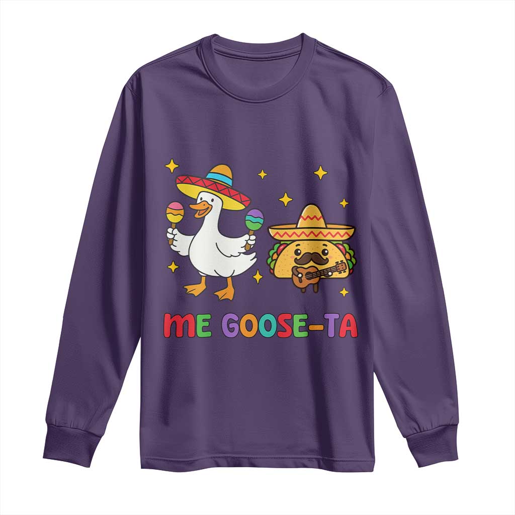 Me Goose Ta Mexican Long Sleeve Shirt Funny Spanish Taco Mexican Food Meme - Wonder Print Shop