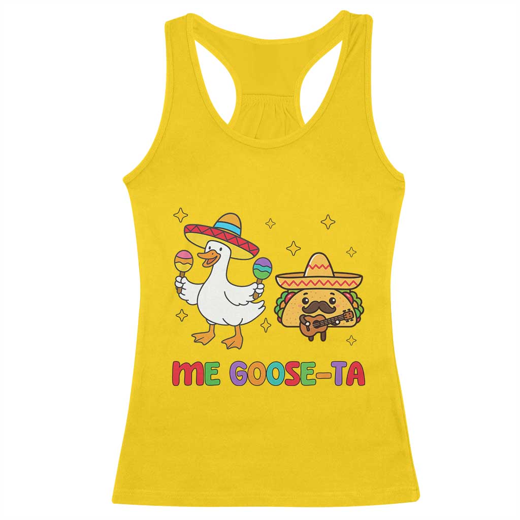 Me Goose Ta Mexican Racerback Tank Top Funny Spanish Taco Mexican Food Meme - Wonder Print Shop