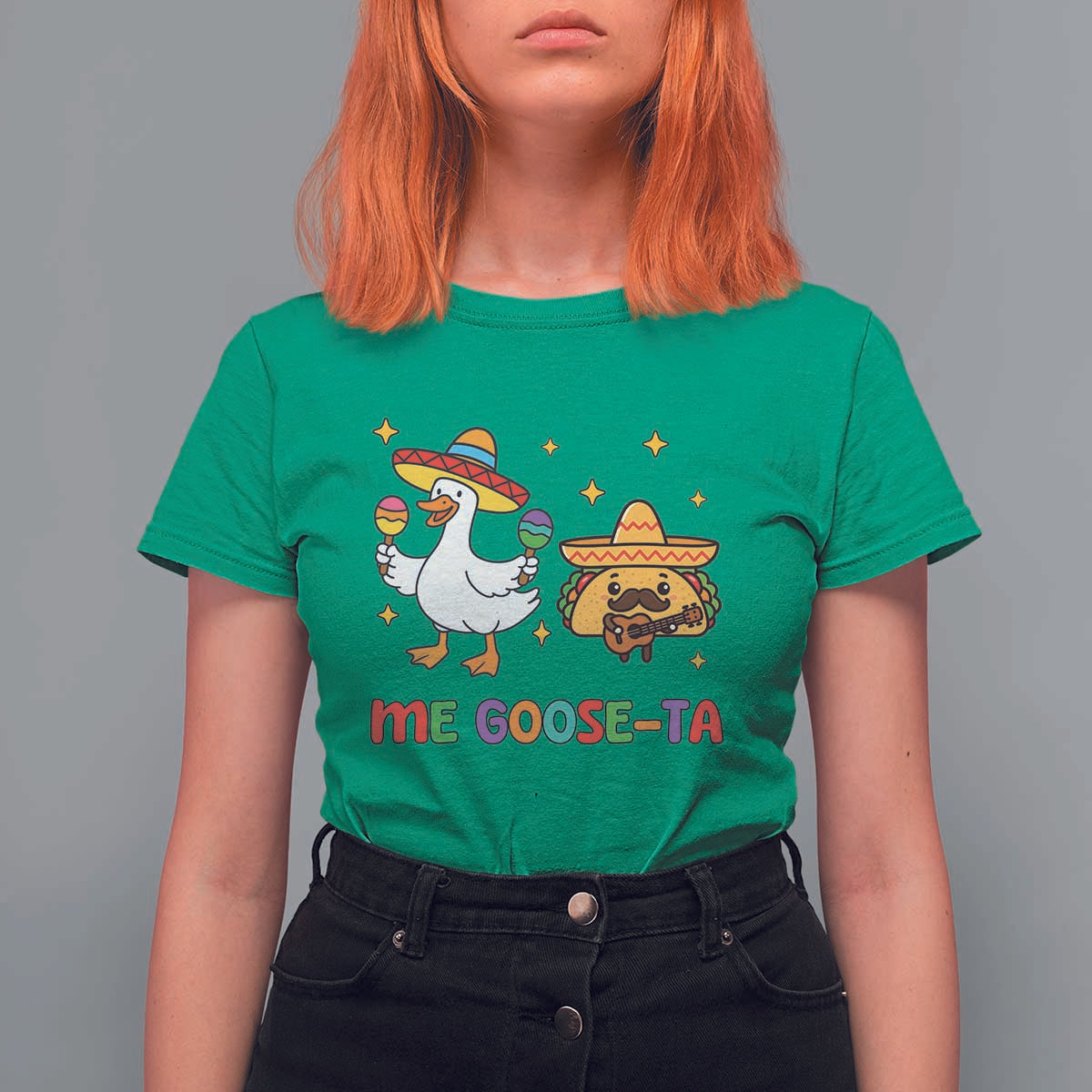 Me Goose Ta Mexican T Shirt For Women Funny Spanish Taco Mexican Food Meme - Wonder Print Shop