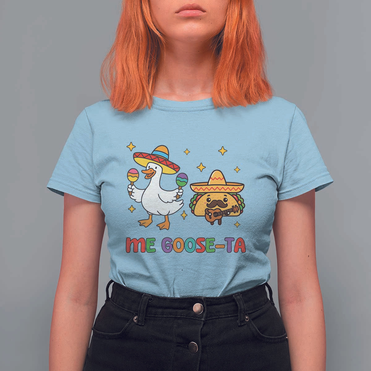 Me Goose Ta Mexican T Shirt For Women Funny Spanish Taco Mexican Food Meme - Wonder Print Shop