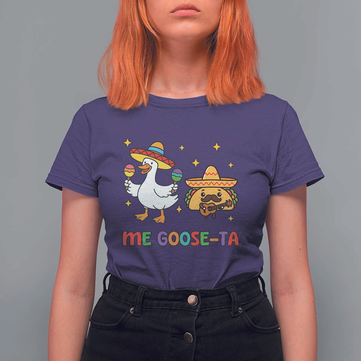 Me Goose Ta Mexican T Shirt For Women Funny Spanish Taco Mexican Food Meme - Wonder Print Shop