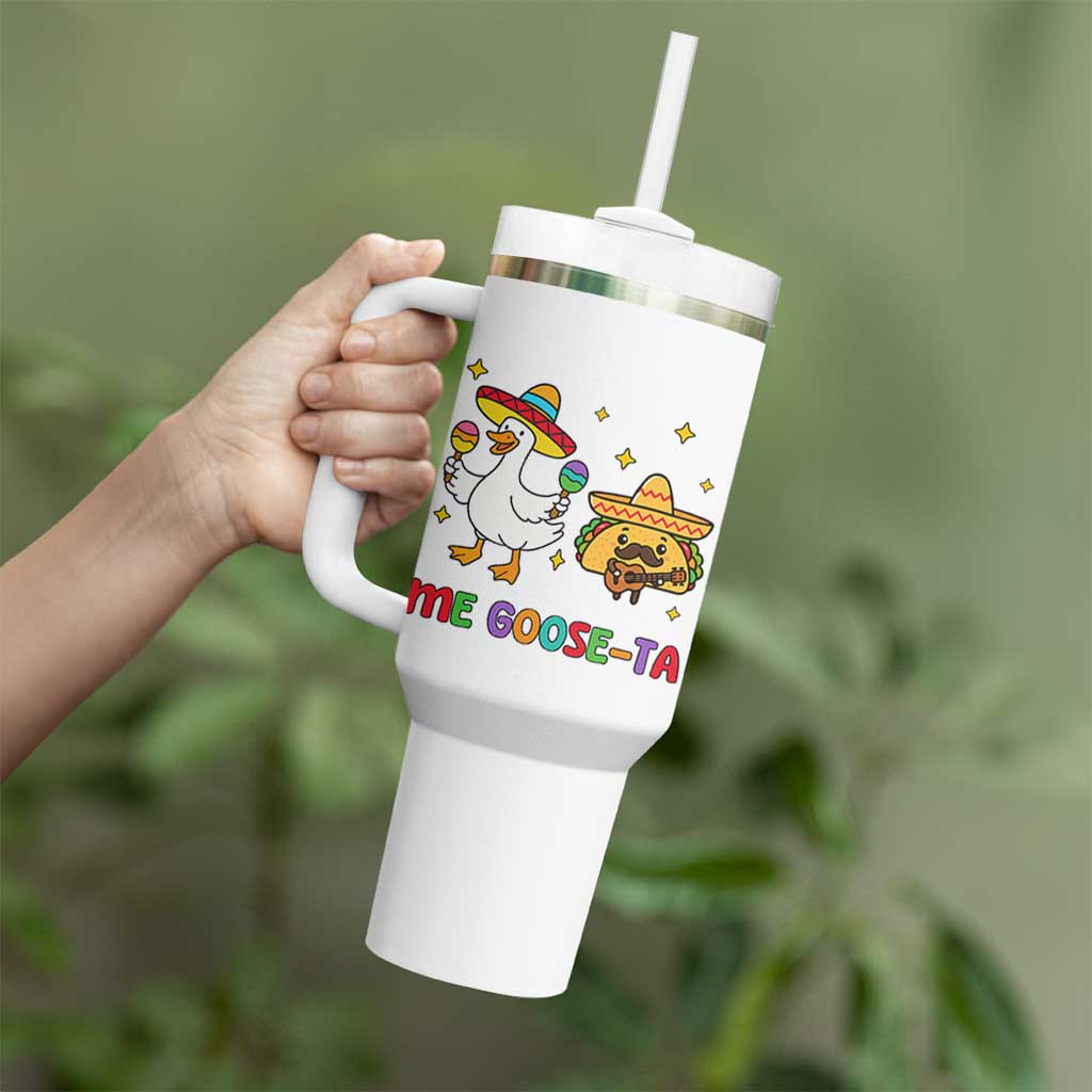 Me Goose Ta Mexican Tumbler With Handle Funny Spanish Taco Mexican Food Meme