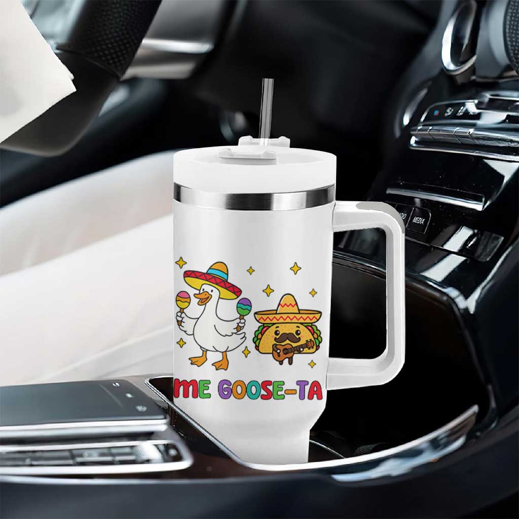 Me Goose Ta Mexican Tumbler With Handle Funny Spanish Taco Mexican Food Meme