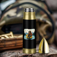 Funny Bigfoot Fishing Bullet Tumbler Sasquatch Sitting Rubber Duckie Cruise - Wonder Print Shop