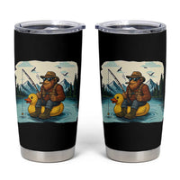 Funny Bigfoot Fishing Tumbler Cup Sasquatch Sitting Rubber Duckie Cruise - Wonder Print Shop
