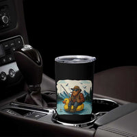 Funny Bigfoot Fishing Tumbler Cup Sasquatch Sitting Rubber Duckie Cruise - Wonder Print Shop