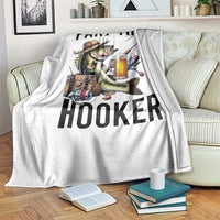 Part Time Hooker Throw Blanket Funny Bass Fishing Beer Joke - Wonder Print Shop