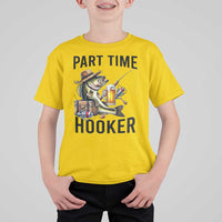 Part Time Hooker T Shirt For Kid Funny Bass Fishing Beer Joke - Wonder Print Shop