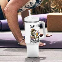 Part Time Hooker Tumbler With Handle Funny Bass Fishing Beer Joke