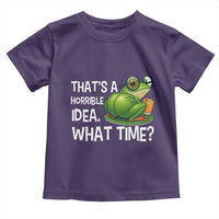 Thats A Horrible Idea What Time Toddler T Shirt Funny Frog Joke Meme - Wonder Print Shop