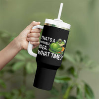 Thats A Horrible Idea What Time Tumbler With Handle Funny Frog Joke Meme