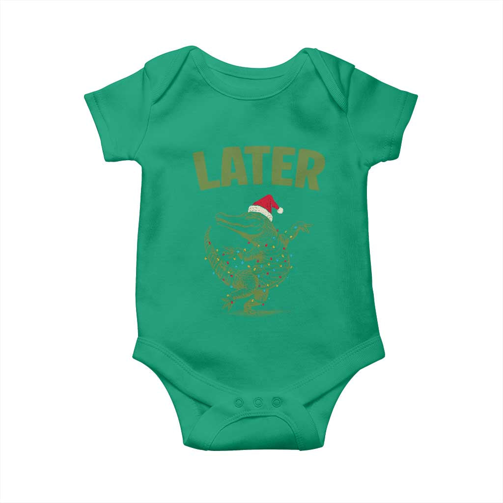 Funny Gator Sarcastic Christmas Baby Onesie Later Alligator - Wonder Print Shop