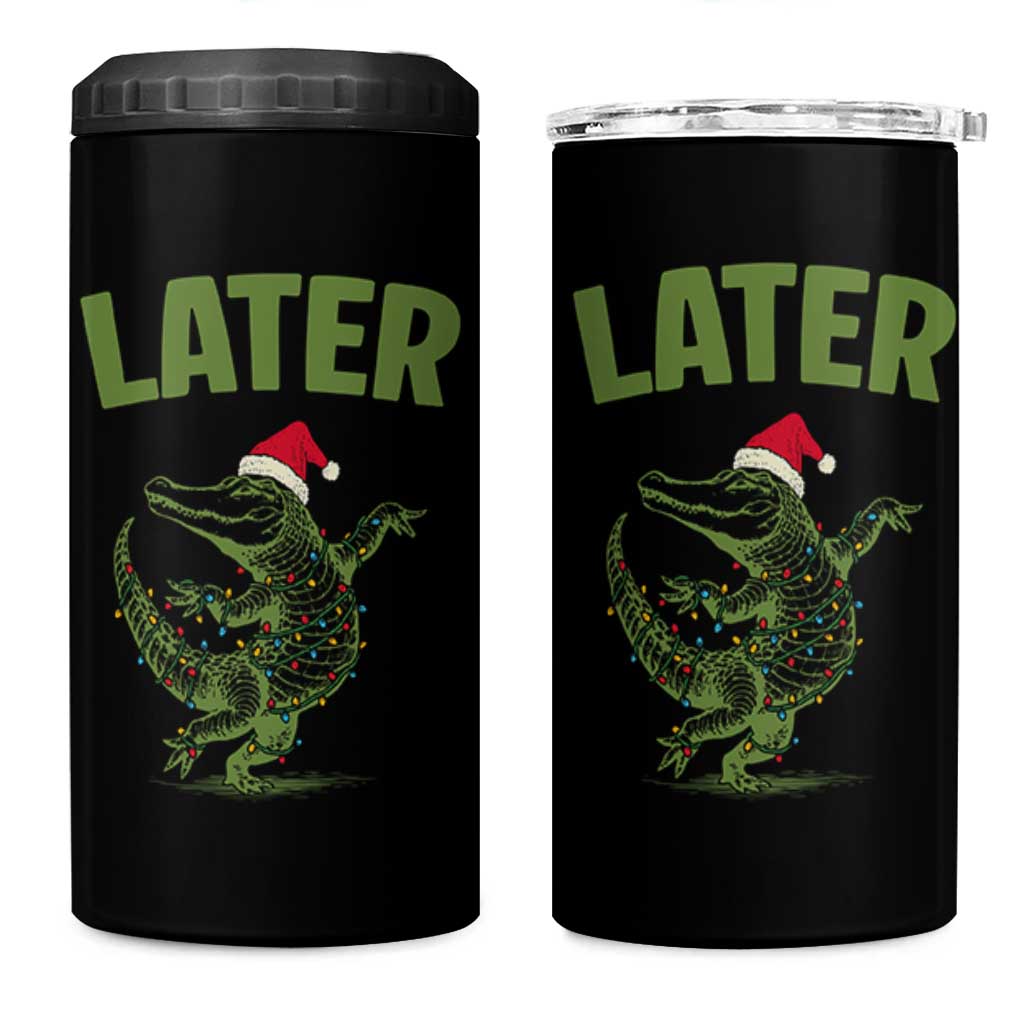Funny Gator Sarcastic Christmas 4 in 1 Can Cooler Tumbler Later Alligator - Wonder Print Shop