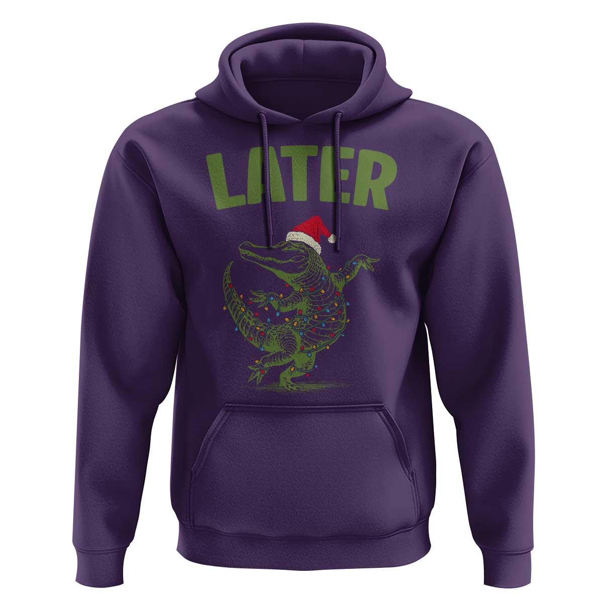 Funny Gator Sarcastic Christmas Hoodie Later Alligator - Wonder Print Shop