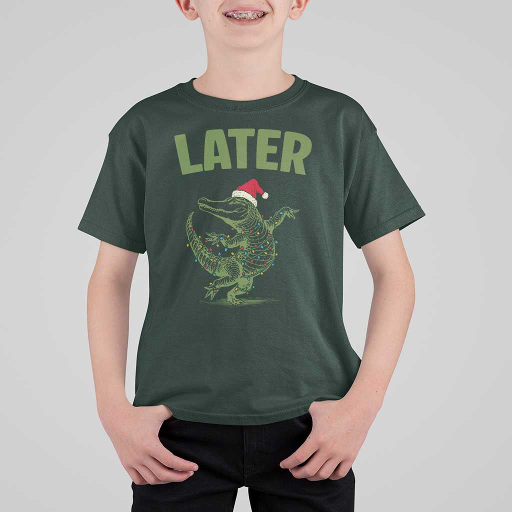 Funny Gator Sarcastic Christmas T Shirt For Kid Later Alligator - Wonder Print Shop
