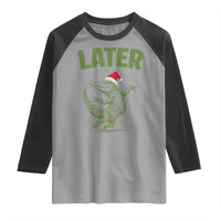 Funny Gator Sarcastic Christmas Raglan Shirt Later Alligator - Wonder Print Shop