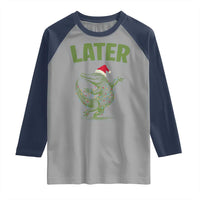 Funny Gator Sarcastic Christmas Raglan Shirt Later Alligator - Wonder Print Shop
