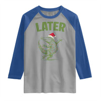 Funny Gator Sarcastic Christmas Raglan Shirt Later Alligator - Wonder Print Shop